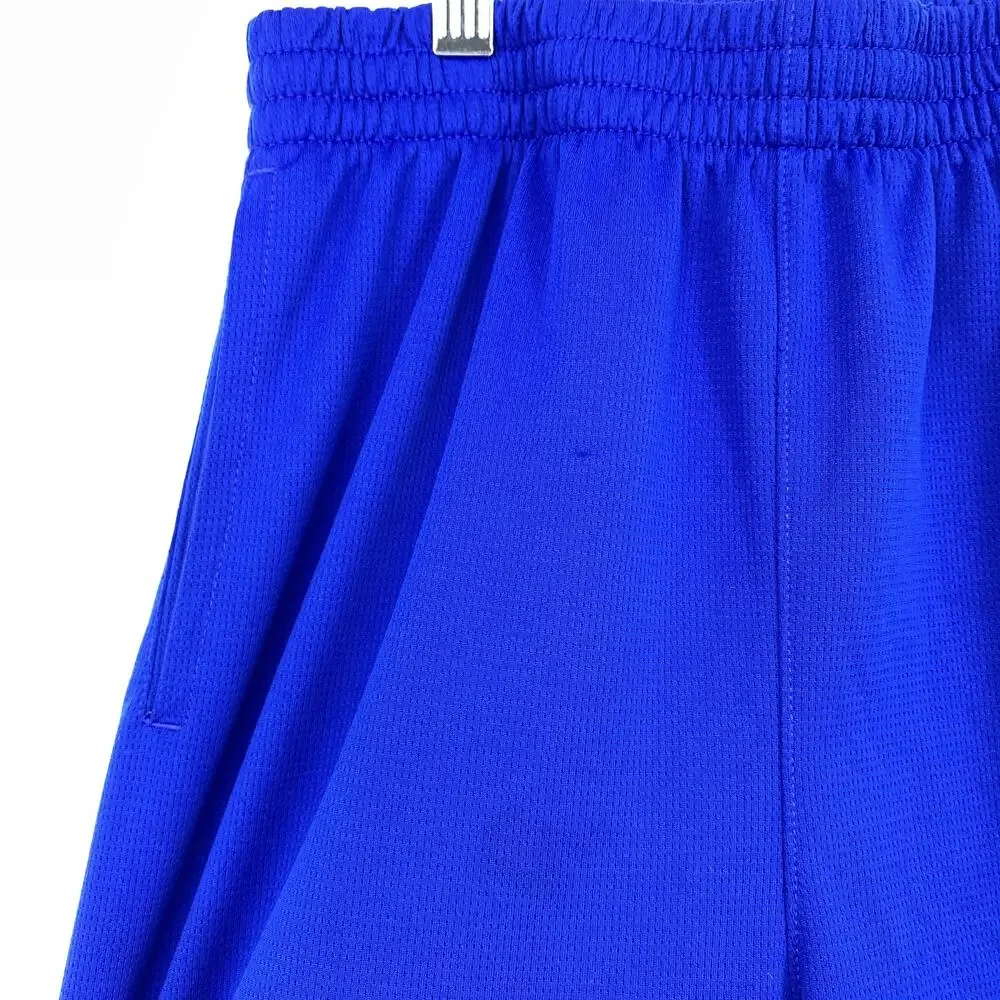 Adidas Basketball Shorts Boys Size Large Blue White Logo - Picture 7 of 8